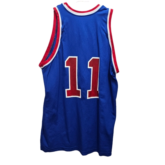 Vintage MacGregor Sand Knit Detroit Pistons Sleeveless Jersey #11 Isiah Thomas - Picture 4 of 11